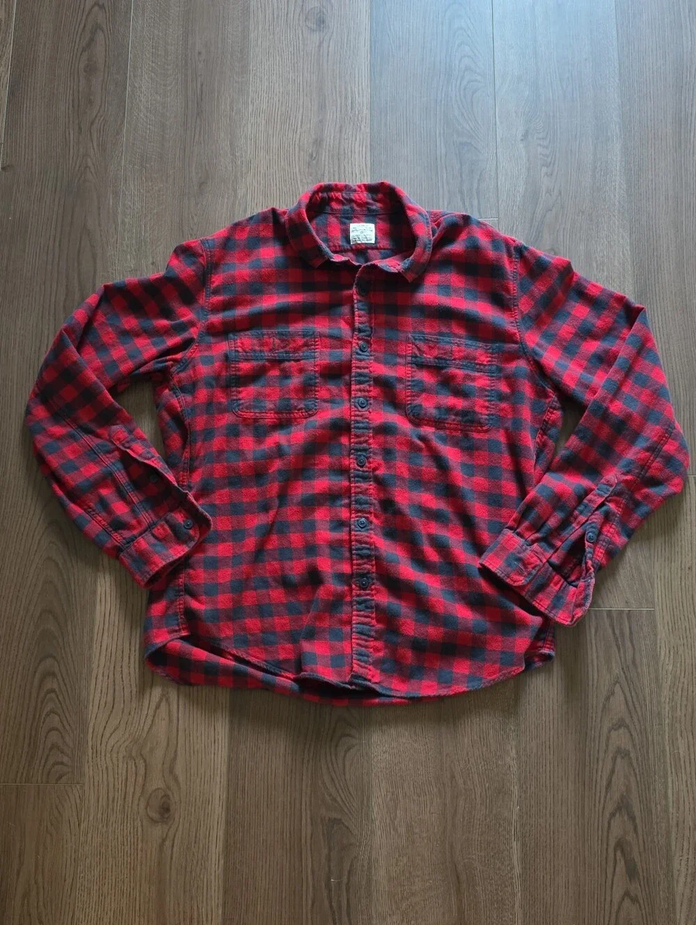 J.Crew - Slim-Fit Buffalo Check Flannel Shirt - Size XL - Red & Navy